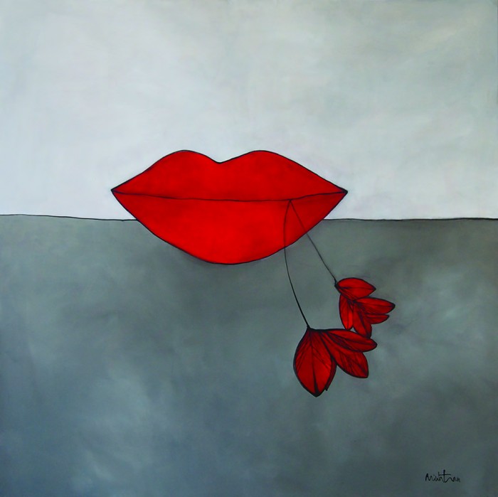 Bouche en fleur•100x100•2014